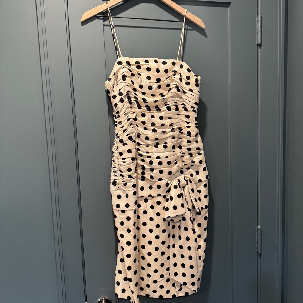Polka Dot Ruched Dress